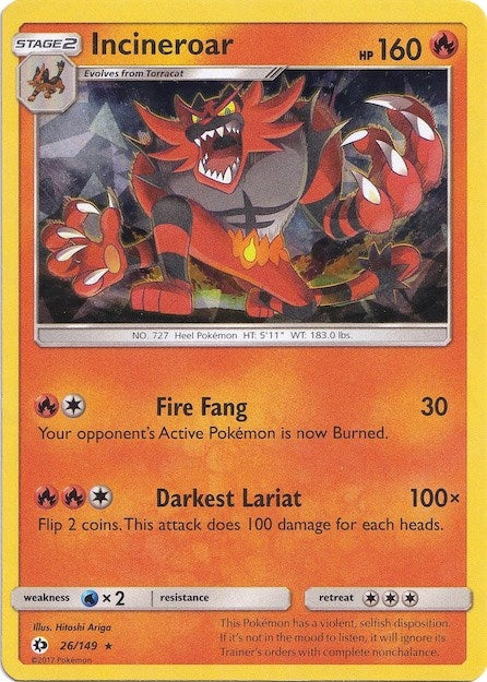 Image for Incineroar - 026/149 (Cracked Ice Holo) (026/149) - Pokemon