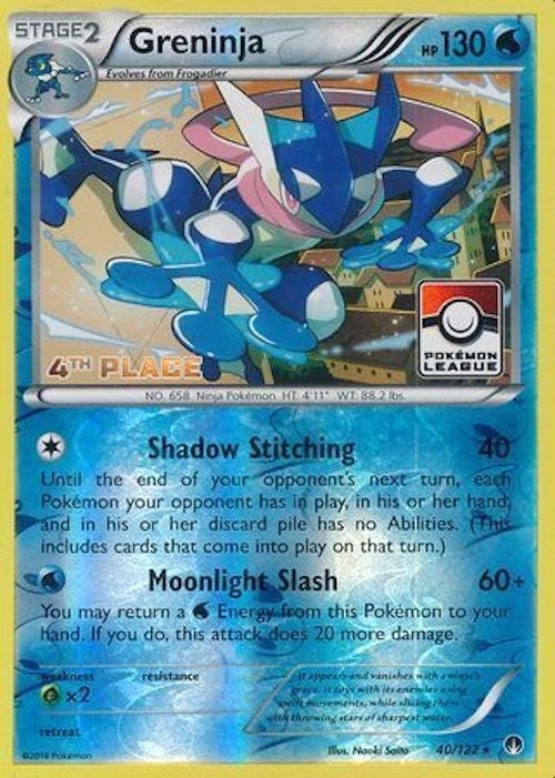 Image for Greninja - 40/122 (Pokemon League) [4th Place] (040/122) - Pokemon