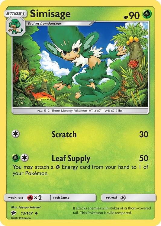 Image for Simisage (13/147) - Pokemon