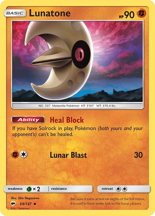 Image for Lunatone (68/147) - Pokemon