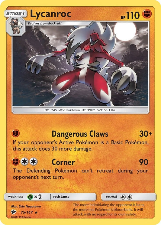 Image for Lycanroc (75) (75/147) - Pokemon