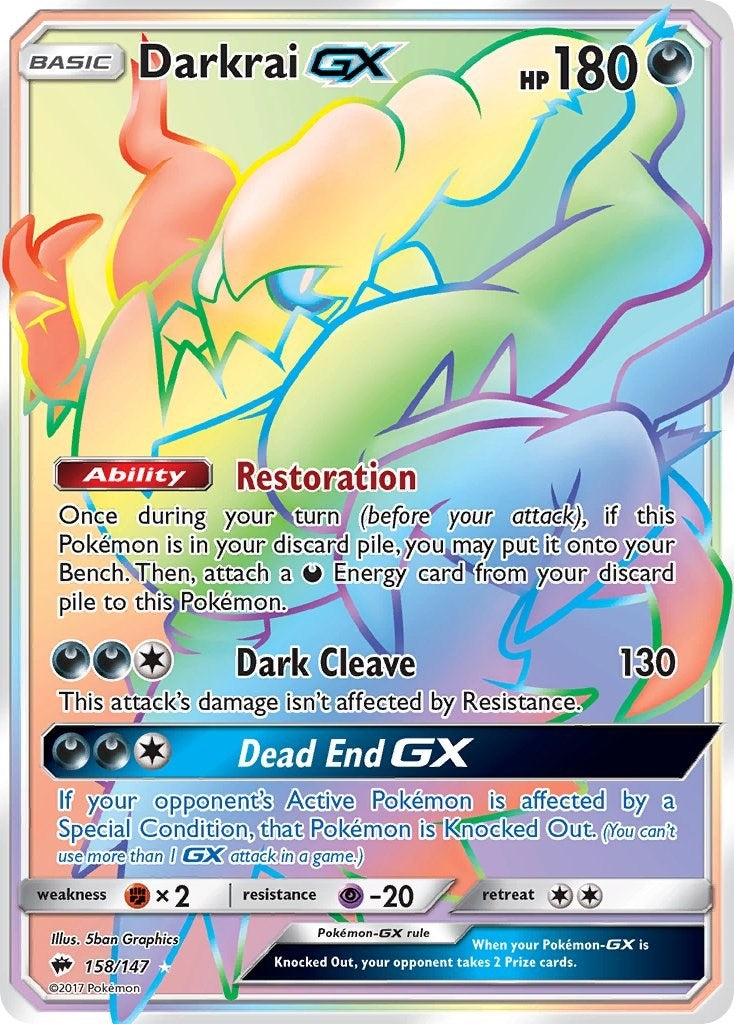 Image for Darkrai GX (Secret) (158/147) - Pokemon