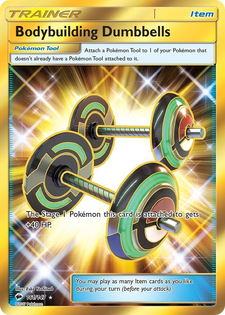 Image for Bodybuilding Dumbbells (Secret) (161/147) - Pokemon