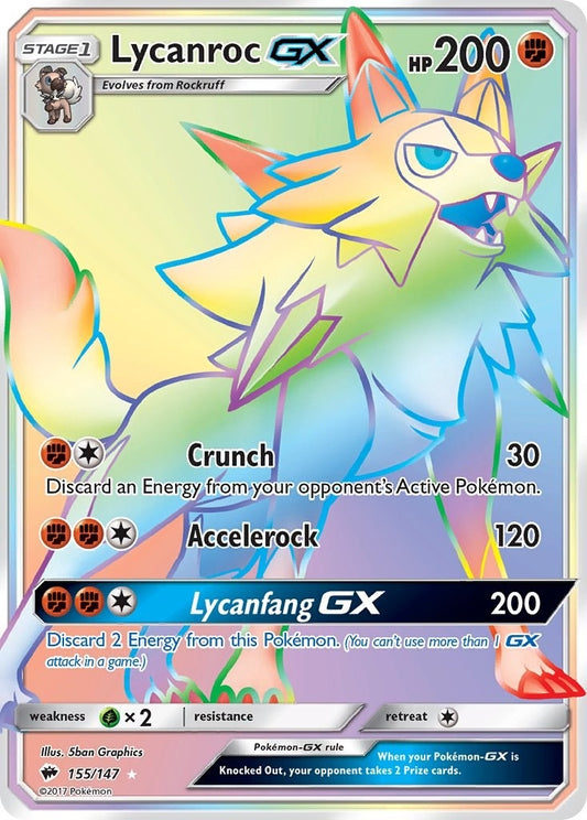 Image for Lycanroc GX (Secret) (155/147) - Pokemon