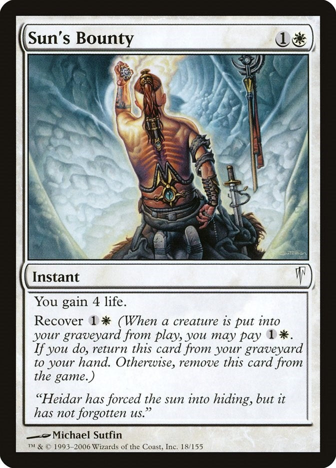 Image for Sun's Bounty (18) - Magic: The Gathering