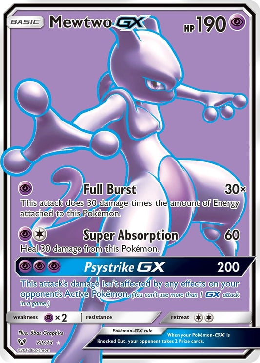 Image for Mewtwo GX (Full Art) (72/73) - Pokemon