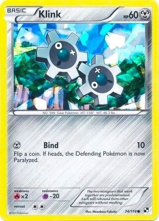 Image for Klink - 74/114 (Cracked Ice Holo) (074/114) - Pokemon