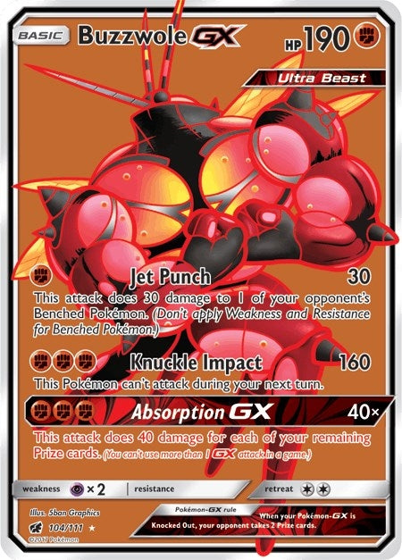 Image for Buzzwole GX (Full Art) (104/111) - Pokemon