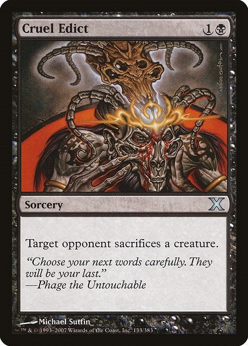 Image for Cruel Edict (133) - Magic: The Gathering