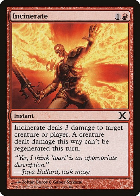 Image for Incinerate (213) - Magic: The Gathering