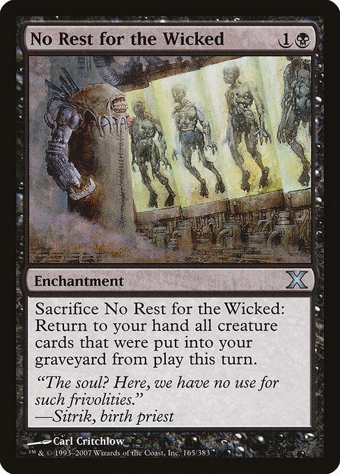 Image for No Rest for the Wicked (165) - Magic: The Gathering