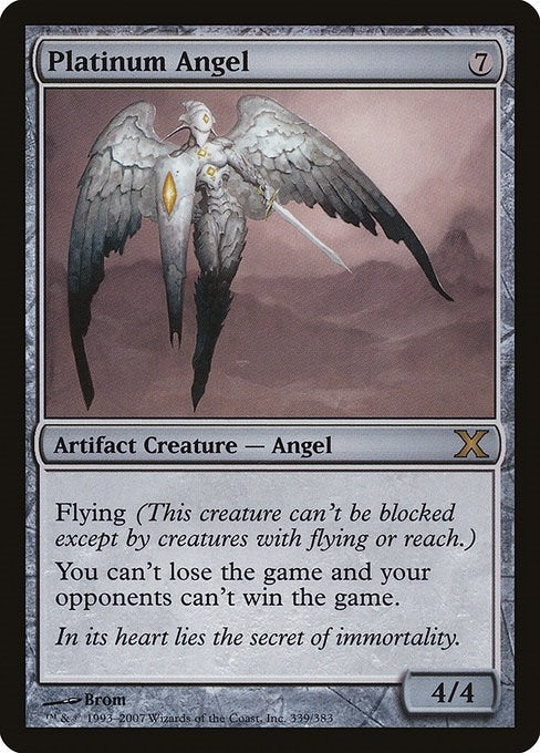 Image for Platinum Angel (339) - Magic: The Gathering