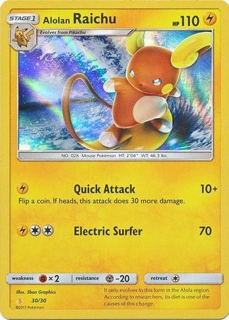 Alolan Raichu (#30 Holofoil) (30/30)