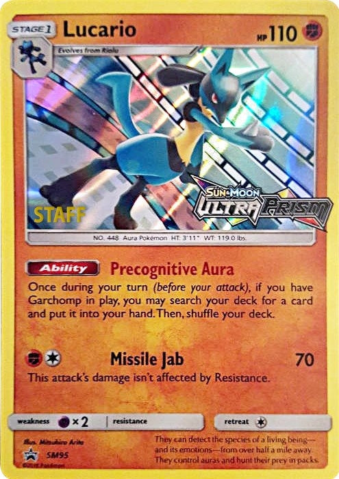 Image for Lucario - SM95 (Prerelease) [Staff] (SM95) - Pokemon