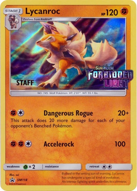 Image for Lycanroc - SM118 (Prerelease) [Staff] (SM118) - Pokemon