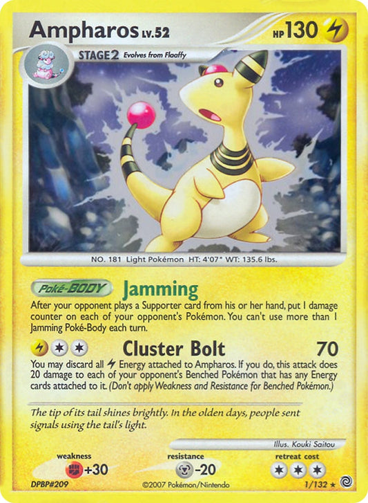 Ampharos - 1/132 (DP Secret Wonders) (001/132)