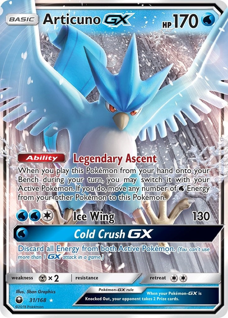 Image for Articuno GX (31/168) - Pokemon