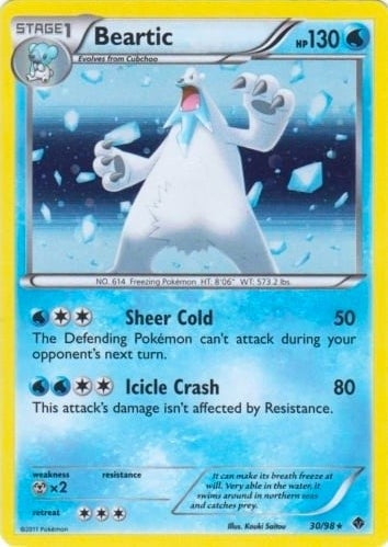 Image for Beartic - 30/98 (Cosmos Holo) (030/098) - Pokemon