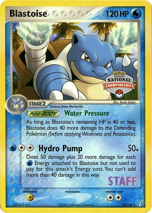 Image for Blastoise - 14/100 (National Championships) [Staff] (014/100) - Pokemon