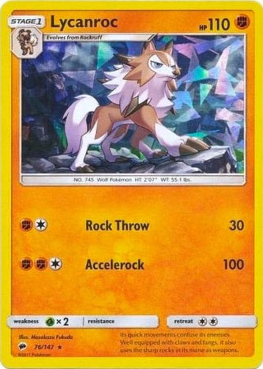 Image for Lycanroc - 76/147 (Cracked Ice Holo) (076/147) - Pokemon