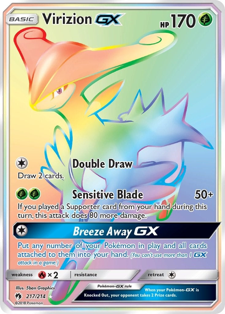 Image for Virizion GX (Secret) (217/214) - Pokemon