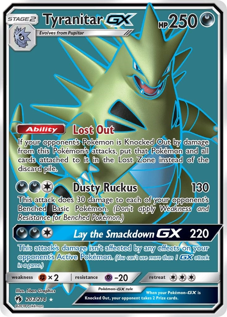 Image for Tyranitar GX (Full Art) (203/214) - Pokemon
