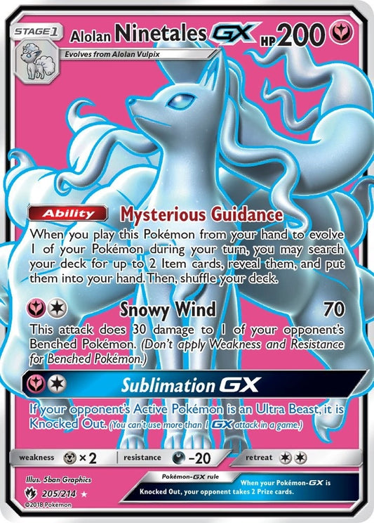 Alolan Ninetales GX (Full Art) (205/214)