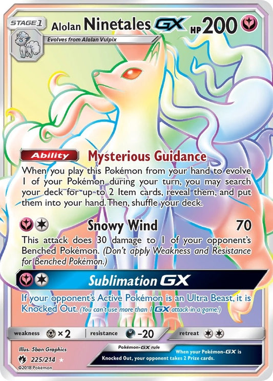 Alolan Ninetales GX (Secret) (225/214)