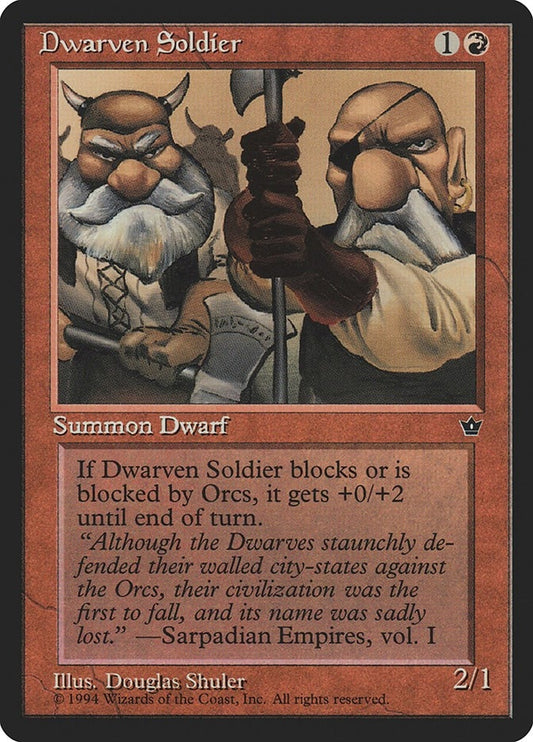 Image for Dwarven Soldier (Shuler) - Magic: The Gathering