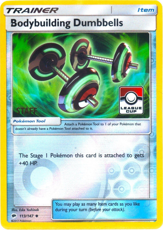 Image for Bodybuilding Dumbbells - 113/147 (League Cup) [Staff] (113/147) - Pokemon