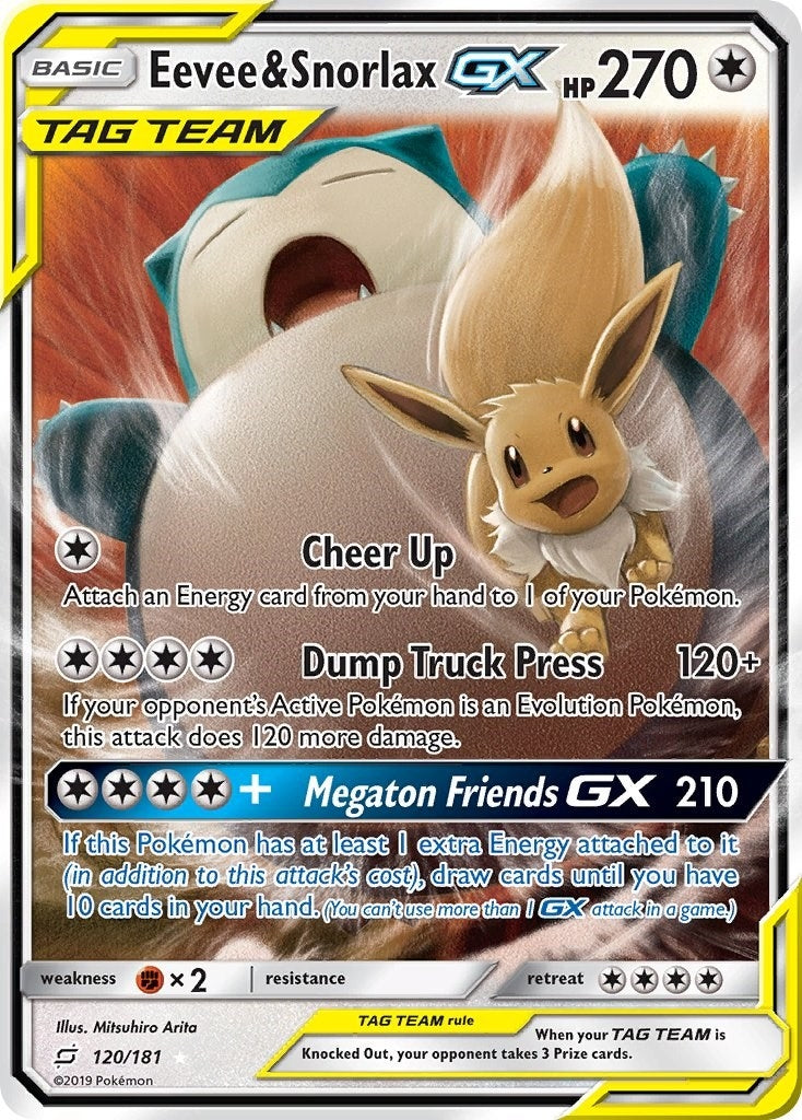 Image for Eevee & Snorlax GX (120/181) - Pokemon