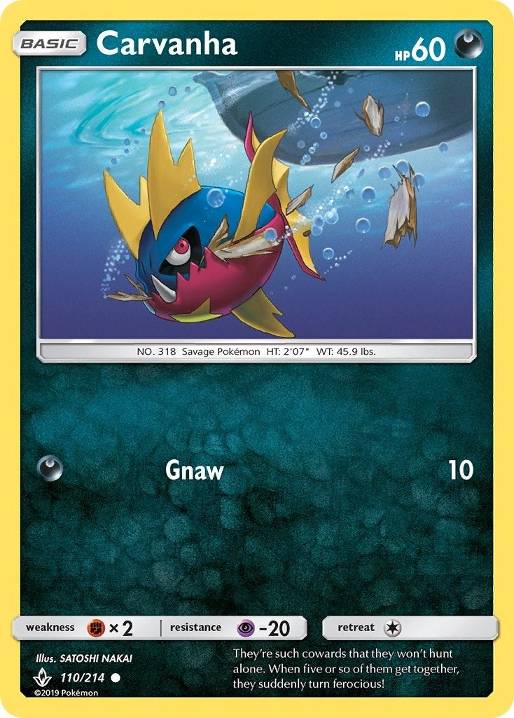 Image for Carvanha (110/214) - Pokemon