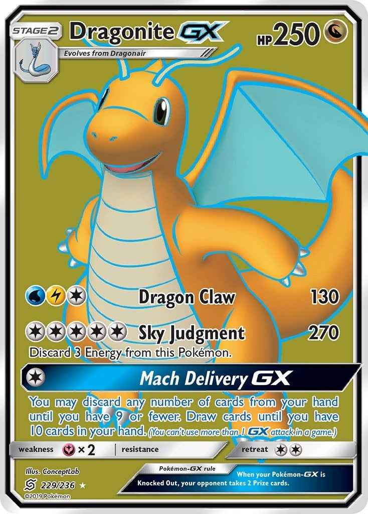Image for Dragonite GX (Full Art) (229/236) - Pokemon