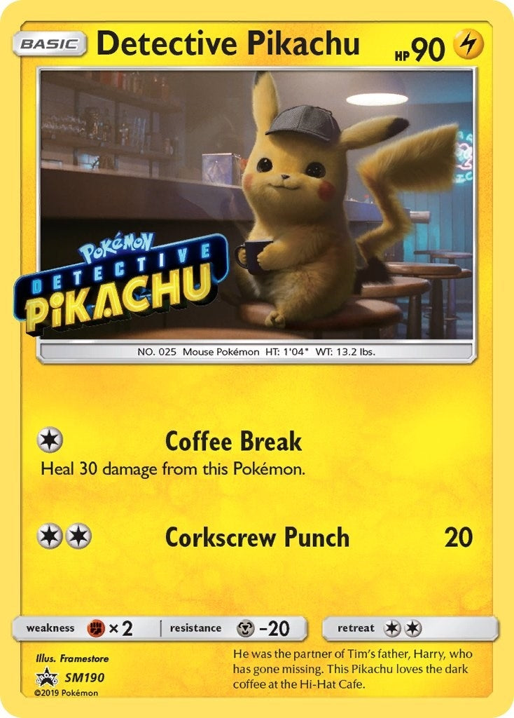 Image for Detective Pikachu - SM190 (Stamped) (SM190) - Pokemon