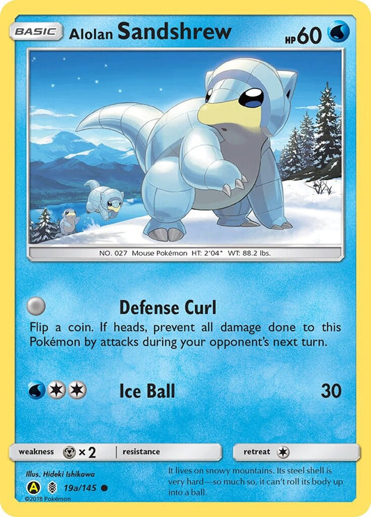 Alolan Sandshrew - 19a/145 (019a/145)