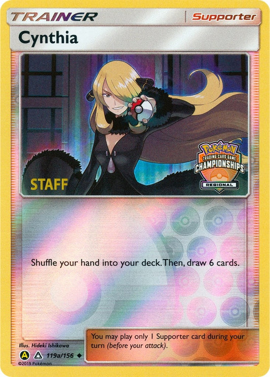 Image for Cynthia - 119a/156 (Regional Championships) [Staff] (119a/156) - Pokemon