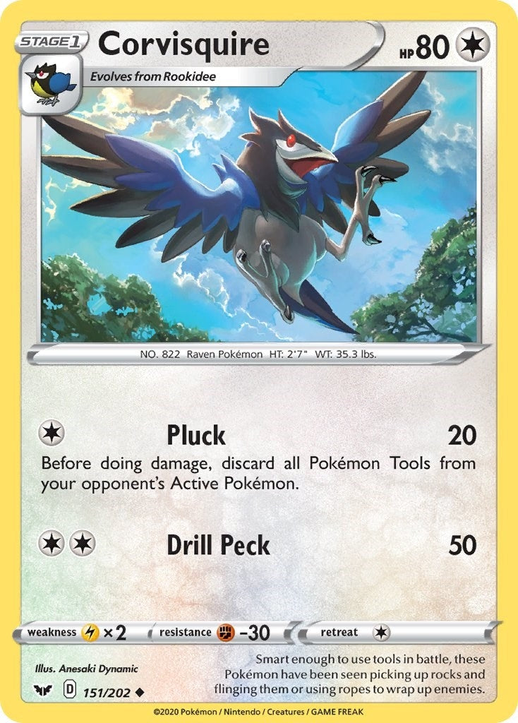 Image for Corvisquire (151/202) - Pokemon