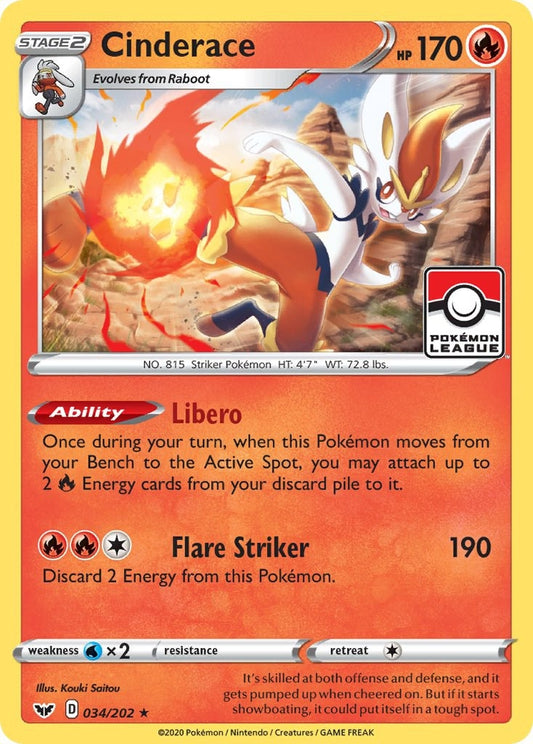 Image for Cinderace - 034/202 (Pokemon League) (034/202) - Pokemon
