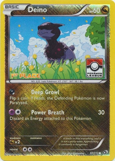 Image for Deino - 97/113 (Pokemon League) [1st Place] (097/113) - Pokemon