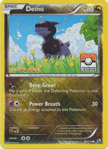 Image for Deino - 97/113 (Pokemon League) [4th Place] (097/113) - Pokemon