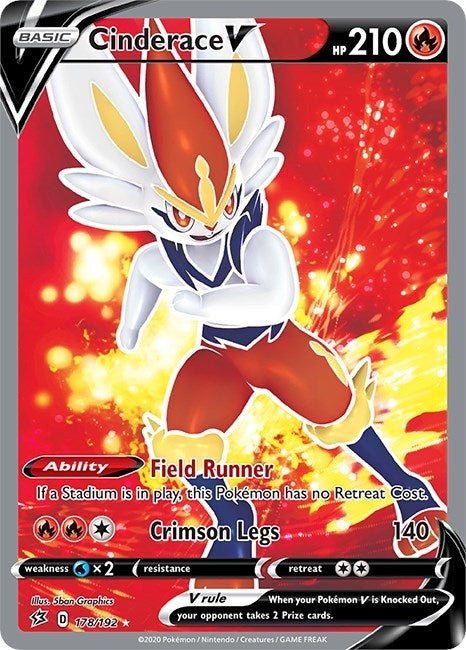 Image for Cinderace V (Full Art) (178/192) - Pokemon