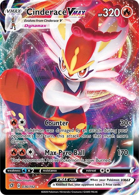 Image for Cinderace VMAX (036/192) - Pokemon