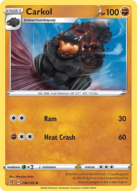 Image for Carkol (106/192) - Pokemon