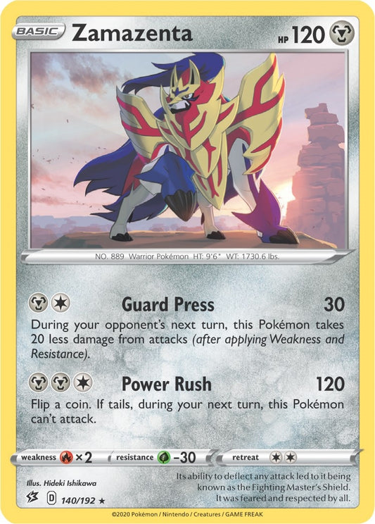Image for Zamazenta - 140/192 (Cracked Ice Holo) (140/192) - Pokemon