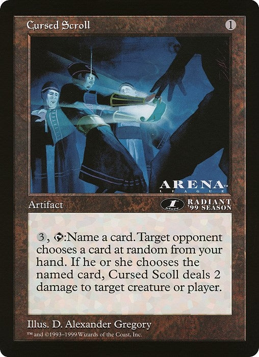 Image for Cursed Scroll (1st Place) (Arena League) - Magic: The Gathering