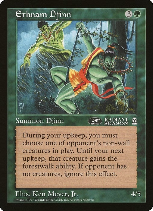 Image for Erhnam Djinn (3rd Place) (Arena League) - Magic: The Gathering