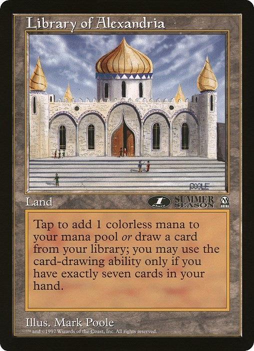 Image for Library of Alexandria (1st Place) (Arena League) - Magic: The Gathering