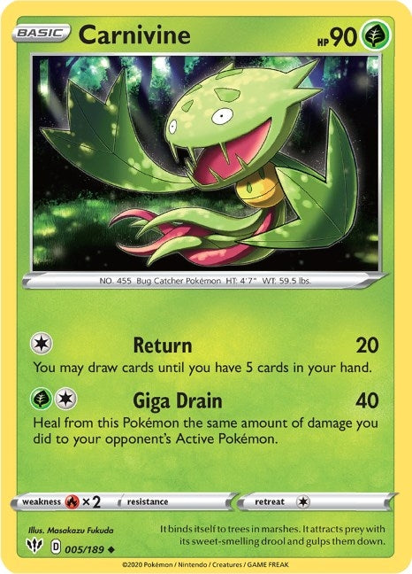 Image for Carnivine (005/189) - Pokemon