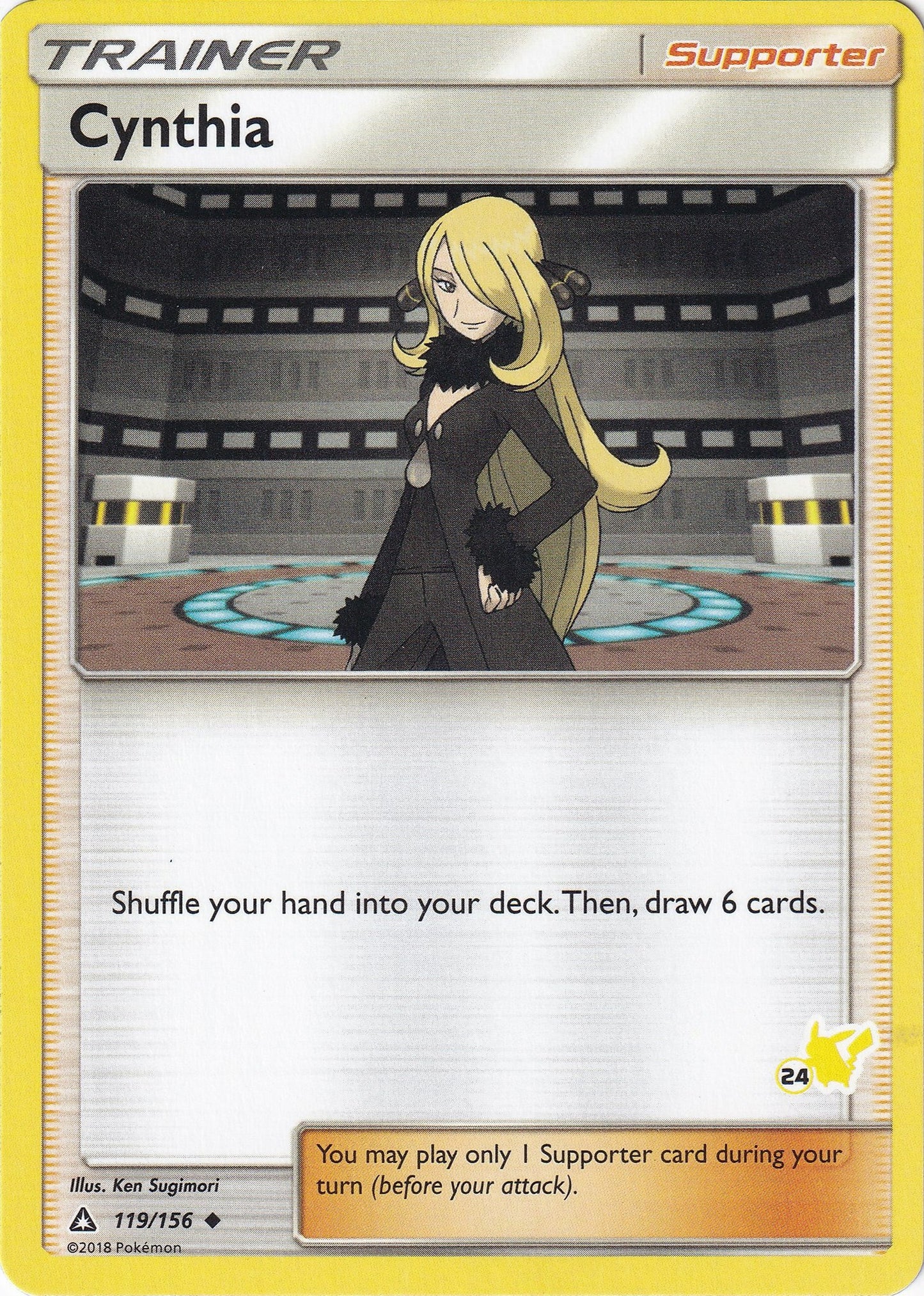 Image for Cynthia - 119/156 (#24 Pikachu Stamped) (119/156) - Pokemon
