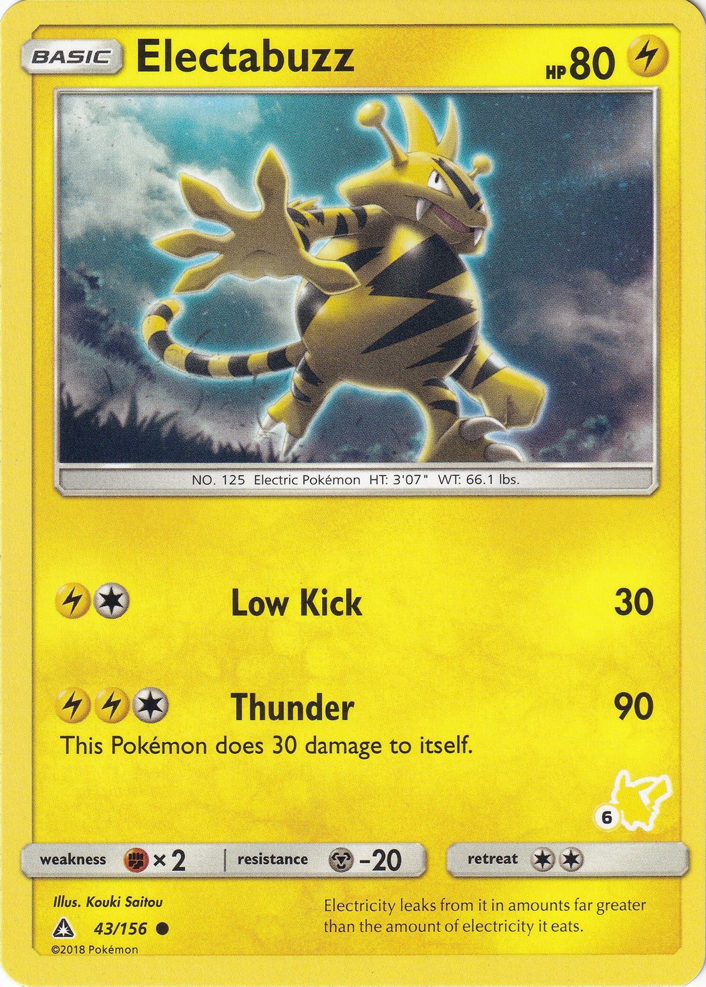 Image for Electabuzz - 43/156 (#6 Pikachu Stamped) (043/156) - Pokemon